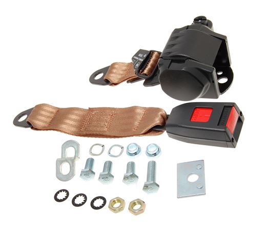 Rear Seat Belt Kit - 3 Point Inertia Type - Each - Beige - RS1394INRBEIGE - Securon